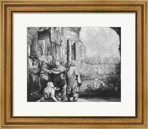 Framed St. Peter and St. John at the Entrance to the Temple, 1649 Print