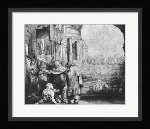 Framed St. Peter and St. John at the Entrance to the Temple, 1649 Print