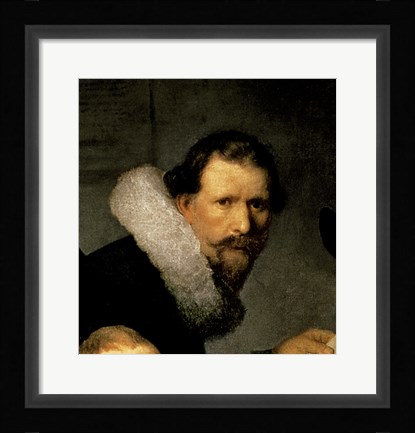 Framed Anatomy Lesson of Dr. Nicolaes Tulp, 1632 (right detail) Print