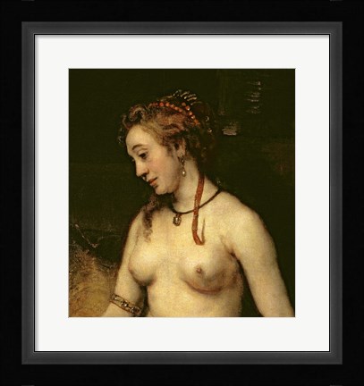 Framed Bathsheba Bathing, 1654 (upper detail) Print