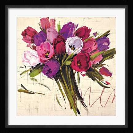 Framed Bouquet of Tulips Print