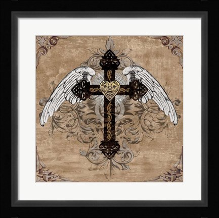 Framed Cross I Print