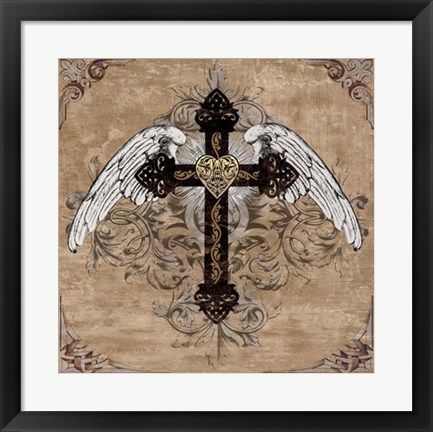Framed Cross I Print