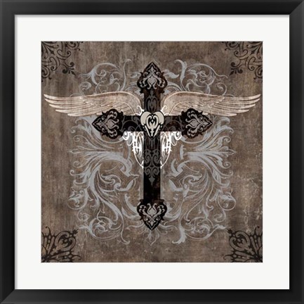 Framed Cross II Print