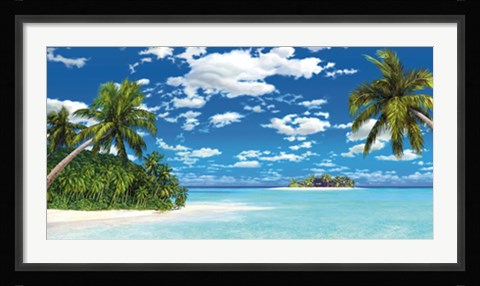 Framed Isola tropicale Print