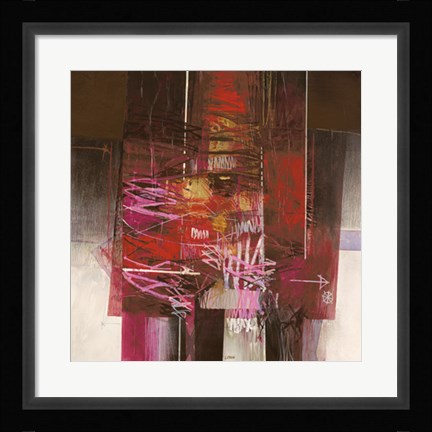 Framed Riflessi rosa Print