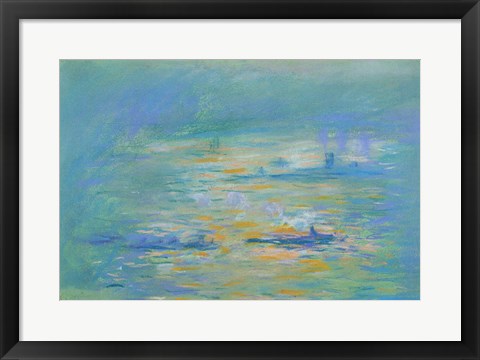 Framed Tugboats on the River Thames Print
