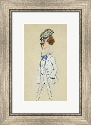 Framed Young Man with a Monocle, 1857 Print