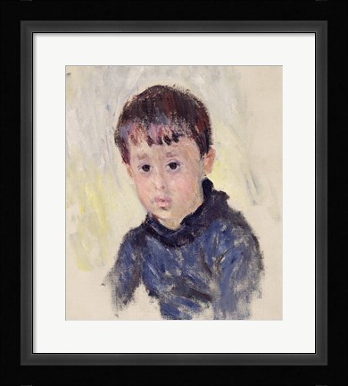 Framed Michel Monet in a Blue Jumper Print
