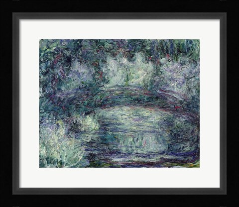 Framed Japanese Bridge - blue Print