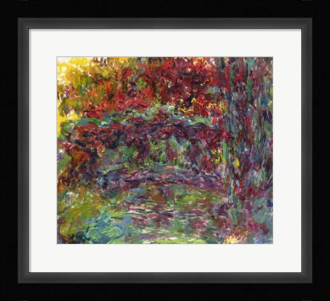 Framed Japanese Bridge at Giverny - abstract Print