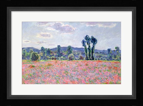 Framed Poppy Field, 1887 Print