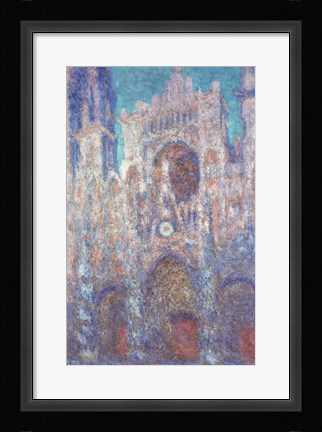 Framed Rouen Cathedral in the Setting Sun Print