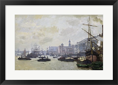 Framed Thames at London, 1871 Print