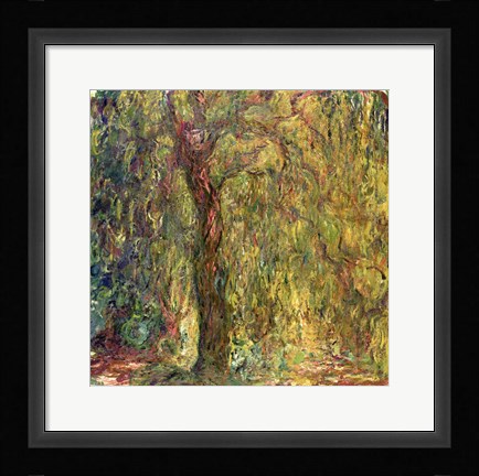 Framed Weeping Willow green Print