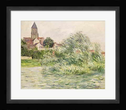 Framed Church and the Seine at Vetheuil, 1881 Print