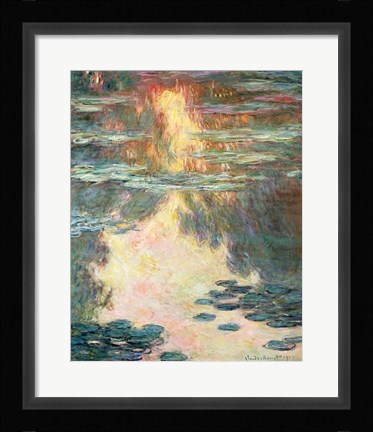 Framed Waterlilies, 1907 Print
