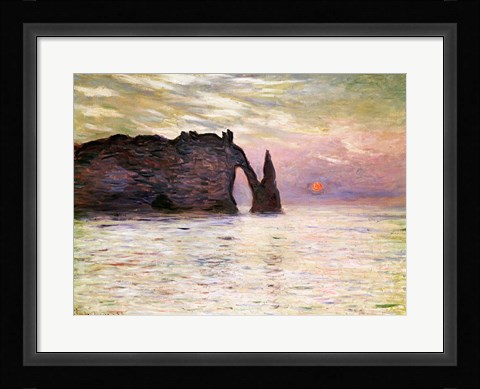 Framed Falaise d'Etretat, 1883 Print