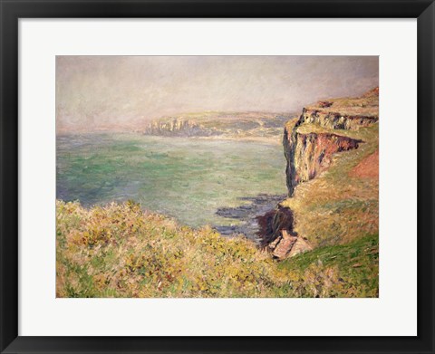 Framed Cliff at Varengeville, 1882 Print