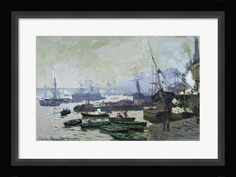 Framed Boats in the Pool of London, 1871 Print