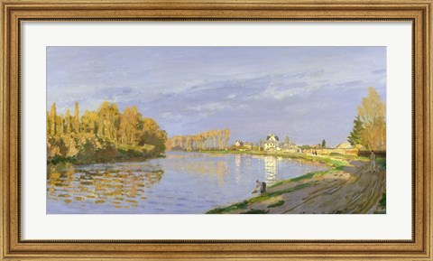 Framed Seine at Bougival, 1872 Print