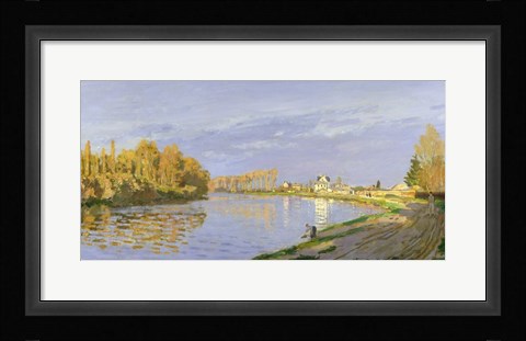 Framed Seine at Bougival, 1872 Print