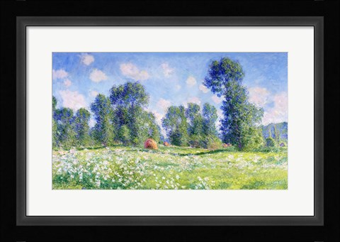 Framed Effect of Spring, Giverny, 1890 Print
