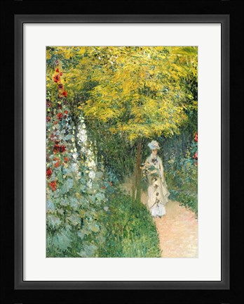 Framed Rose Garden, 1876 Print