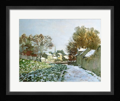 Framed Snow at Argenteuil, 1874 Print
