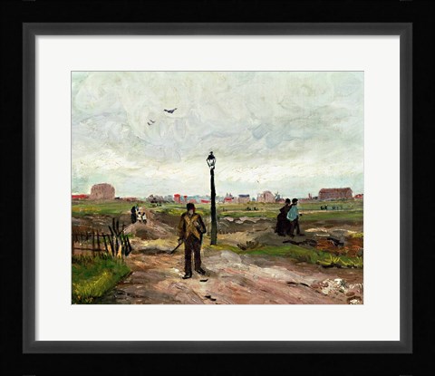 Framed Outskirts of Paris, 1886 Print