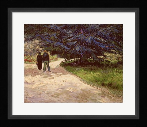 Framed Couple in the Park, Arles, 1888 Print