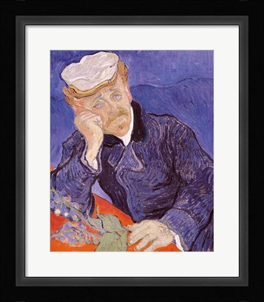 Framed Dr. Paul Gachet, 1890 Print