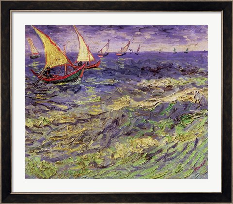 Framed Seascape at Saintes-Maries Print