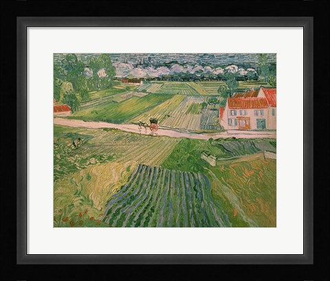 Framed Landscape at Auvers after the Rain, 1890 Print