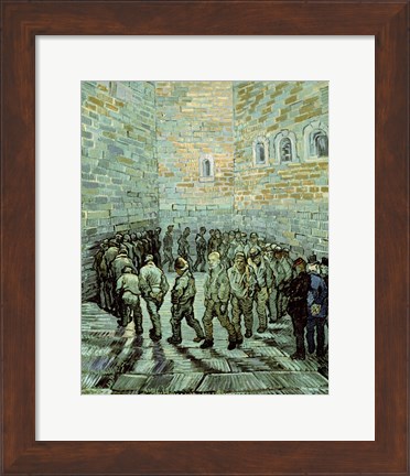 Framed Exercise Yard, or The Convict Prison, 1890 Print