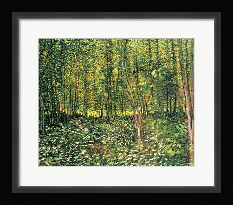 Framed Trees and Undergrowth, 1887 Print