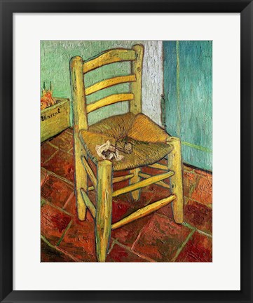 Framed Vincent's Chair, 1888 Print