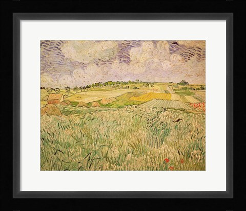 Framed Plain at Auvers, 1890 Print