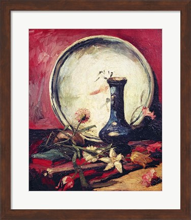 Framed Still Life with Flowers, c.1886 Print