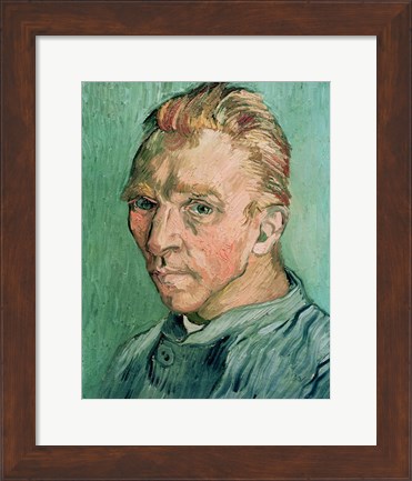 Framed Self Portrait, 1889 (green) Print