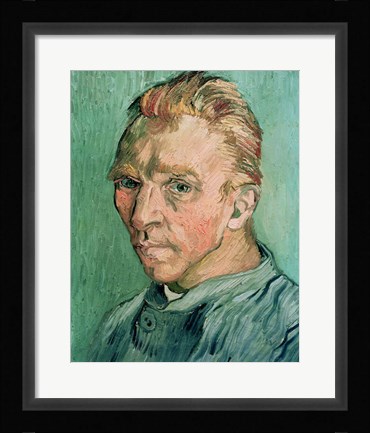 Framed Self Portrait, 1889 (green) Print
