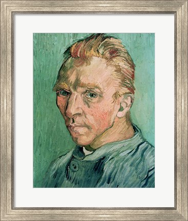 Framed Self Portrait, 1889 (green) Print