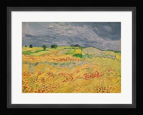 Framed Plain at Auvers, 1890 Print