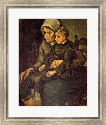 Framed Mother and Child, 1885 Print