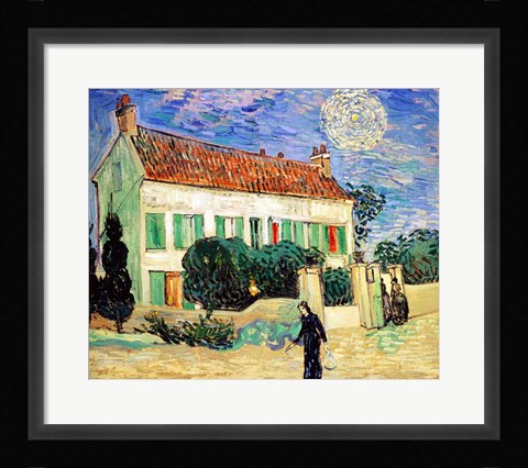 Framed White House at Night, 1890 Print