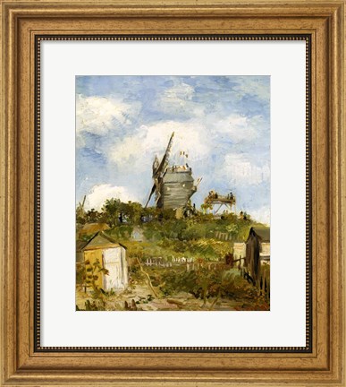Framed Le Moulin de Blute-Fin, Montmartre, 1886 Print