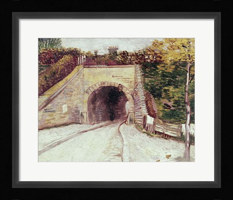 Framed Tunnel through hillside Print