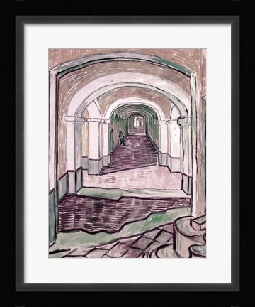 Framed Arched Hallway Print