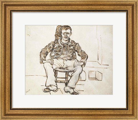 Framed Zouave, seated, 1888 Print
