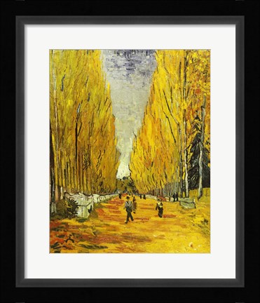 Framed L'Allee des Alyscamps, Arles, 1888 Print
